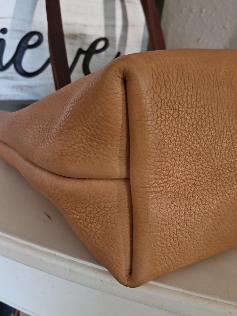 Go Forth Goods Large Avery Tan Leather Tote - Picture 10 of 10